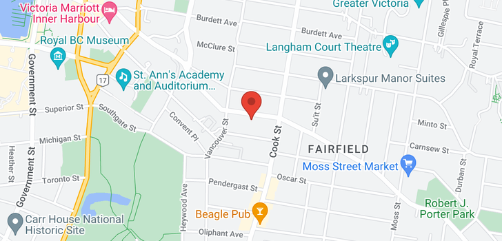 map of 401 1025 Fairfield Rd